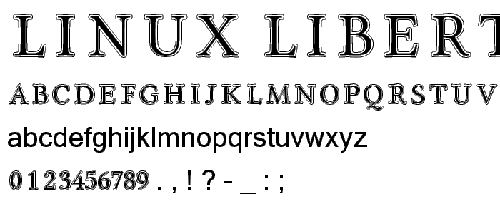 Linux Libertine Initials font